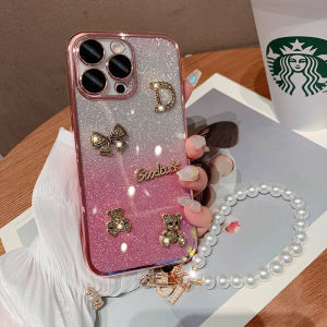 Phone Case For OPPO Reno 14F 14 13F 13 12 12F 11F 11 10 Pro 5G 3D Letter Soft Shockproof Back Cover With Wrist Strap