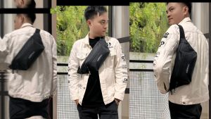 Waistbag Slingbag Waterproof Tas Pinggang Selempang Ringan Anti Air Pria Akhtar zigher pro