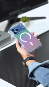 X.One Drop Guard Pro Hologram Gradient Matte Magnetic Phone Case for iPhone 17 Air 16 15 14 Pro Max Plus