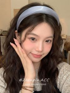 MENGWUZHENPIN | Sweet High Crown Atmosphere Macaron Color Wide Band Satin Hair Hoop