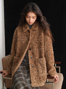 Warm Sheepskin-like Retro Loose Coat Womens