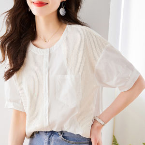 Spring New Fashion French Elegant Casual Short Sleeve Blouse