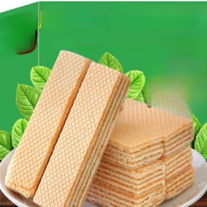 Low Fat Sugar Free White Kidney Bean Chia Seed Wafer Protein Bar Energy Digestive Biscuit Health Snack from Shandong China