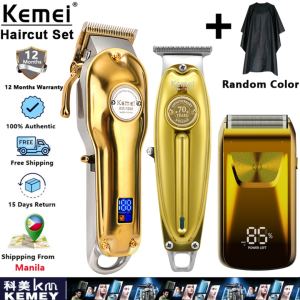 Kemei KM-1986/1949/817 Professional Razor For Haircut Original Set Razor Rechargeable Heavy Duty Gold Hair Clipper Set