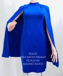 IMPORT/KOREAN BATWING DRESS 666 REZALIA BAHAN SCUBA IMPORT TEBAL/REALPICT/MEWAH CANTIK/FIT TO L