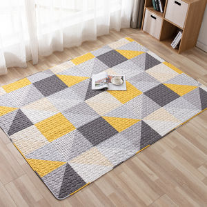 Nordic Style Pure Cotton Child Crawling Mat Bedroom Carpet Anti-Slip Washable Living Room Home Use Tatami Floor Pad
