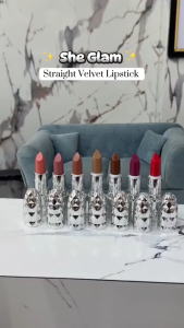 SHEGLAM Starlight Velvet Lipstick 10 Colors Shimmer Matte Long-Lasting Nourishing Silky Smooth Lip Makeup