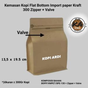 Kemasan Flatt bottom 250 gram 1 pack isi 10 lembar