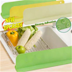 แผ่นกั้นแผงกั้นน้ำ3ชิ้นสำหรับห้องครัวห้องน้ำอ่างล่างหน้าอ่างซิลิโคนสไตล์จุกดูด