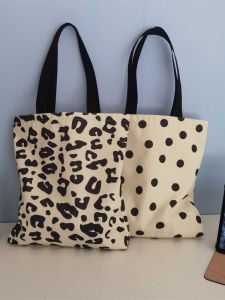 Túi Tote Vải Dung Tích Lớn Túi Xách Nữ Túi Tote Đeo Vai Đơn Túi Xách Học Sinh Túi Tote Thời Trang Túi Tote Dây Đeo Thẳng