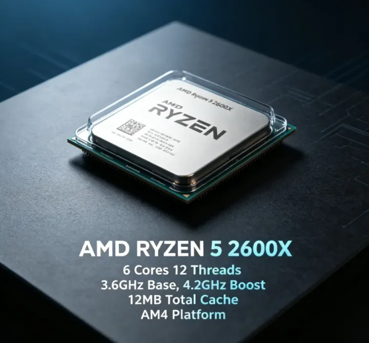 AMD | AMD R5 2600X 12nm Unboxed Processor 6C12T 95W TDP AM4 Socket 4.2GHz Boost For DIY Gaming PC Without Stock Cooler