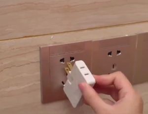 US Plug 2500W Portable Rotation Power Plug Socket Adapter Converter 180 Degree Multi-plug Ultra-thin Foldable Charger Plug