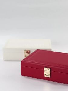 WoodTen Double leather Layer Jewelry Storage Box Earrings Rings Necklaces Storage Case Wedding Gold Jewelry Jewelry Display Box