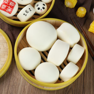 Artificial Steamed Bread Model Knife Cut round Steamed Bread Old Noodles Handmade Steamed Stuffed Bun Breakfast Pasta Food Props Cognitive Teaching Aids