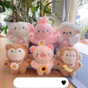 Móc khoá gấu bông hình heo thỏ mập trang trí balo túi xách cực cute nổi bật móc treo quà tặng bạn bè dễ thương ý nghĩa