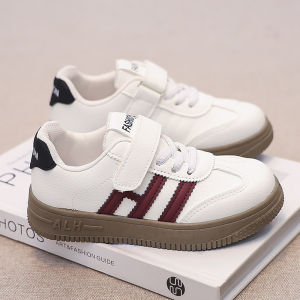 Real soft leather childrens sneakers little white shoes girls board shoes spring and autumn new fashionable and comfortable boys board shoes spot