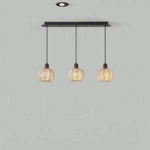 YUANSHIMUYU | New Chinese Style Vintage Lantern Pendant Light 3-Head