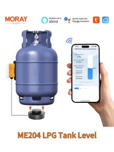 Morayelec ME204W เครื่องวัดระดับถังก๊าซ LPG ระยะไกล แอป Tuya Smartlife เซ็นเซอร์ระดับก๊าซ LPG แบบอัลตราโซนิกไม่สัมผัส