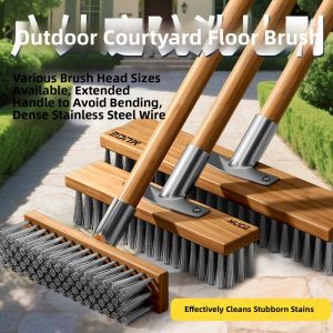 MIVOFIVO | Stainless Steel Wire Outdoor Cleaning Brush