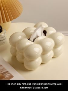 ZHONGGE | Hộp Đựng Giấy Khăn Sáng Tạo Kiểu Kem Sứ
