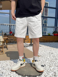 Quần Short Nam Mùa Hè Mới Dáng Rộng Cotton Ống Đứng Quần Short Thường Ngày Thời Trang Giản Dị Màu Trơn Quần Áo Công Sở