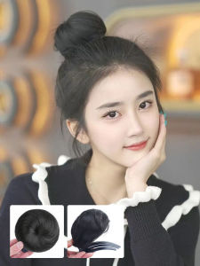 Womens High Bun Hairpiece Clip Flower Bud Head Natural Ancient Costume Bride Large Clip Hair Accessories Beauty Care