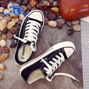 Classic Canvas Shoes for Women Casual Trendy Versatile Simple White Board Shoes Low Help Spring Summer Autumn Seasonal Flats