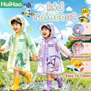 2026 NEW Raincoat For Kids Girl Kapote For Kids Boys Kapote Original Makapal Thickened Rain Coat Cartoon EVA Lightweight Rainy Day School Long Waterproof Children Raincoat Durable Raincoat with Large Pocket Full Body Poncho with Hood Quick Dry Easy Clean