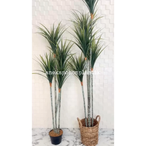 Pohon Hias Artificial Tanaman Daun Pandan Bali Lancip Hijau T140 X4 & T180 X5 Latex Cover Pot Eceng Gondok Handle Hiasan Dekorasi Rumah Cafe Kantor Aesthetic