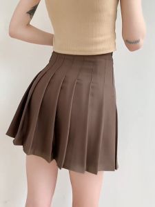 Korean Skirt Fashion Womens High Waist Skirt Slim Pleated Skater Tennis School Skirt