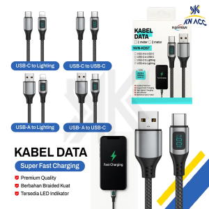 [KN ACC] NANVAN NVN-KD67 KABEL DATA CHARGER SUPER FAST CHARGING FOR MICRO USB / TYPE C / IPHONE LED INDICATOR