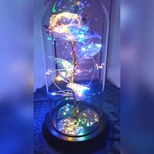 Eternal Rose with LED Light Rose Lamp Rose Artificial Flower Gift Idea