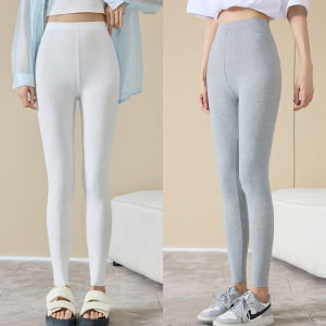 MiiOW | Quần dài Modal Nine-Length dành cho nữ mùa hè thu màu xám cạp cao ôm vừa vặn quần áo làm việc