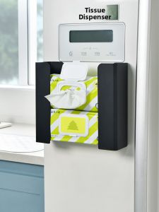 Magnetic Kitchen Wet Wipes Storage Box Multi-Function Fridge Side Tissue Paper Box Magnet Wet Wipes Organizer Paper Towel Holder