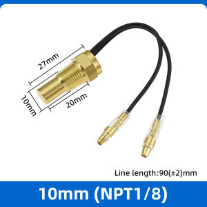 RYSJM | 1PC 1/8NPT 3/8NPT 1/2NPT Thread Water Temperature Sensor 10/14/16/17/21MM Temp Sensor Water Temp Gauge Sensor For Car Truck