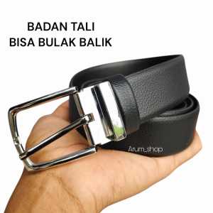 BELT IKAT PINGGANG SEMI KULIT TALI BOLAK BALIK STAINLESS CROM