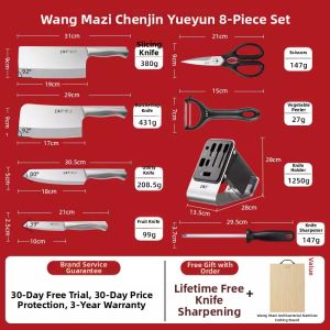 WANGMAZI | Home Kitchen Knife & Board Combination Set