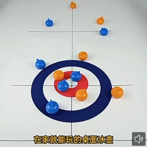 Tabletop Curling Game Portable Indoor Curling Board Game Family Party Game for Kids & Adults Home Game Gift For Child
