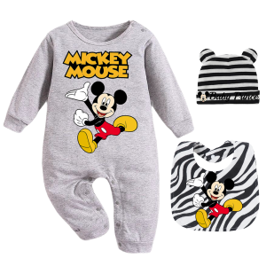 Disney | Boys and Girls Pure Cotton Bibs Newborn Oral Saliva Towels Baby Hats Kawaii Crawling Suits Newborn Feeding Towels Baby Products