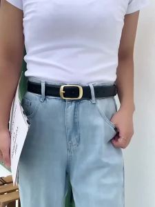Thắt Lưng Da Thời Trang Nữ Bằng Hợp Kim Kim Loại Có Khóa Cài Thông Thường Dành Cho Quần Jean