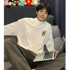 Double-Sided Dralon Half Turtleneck Bottoming Shirt Men Winter American Style Loose Fleece-lined Thickened Keep Warm Inner Match Fashionable Clothes