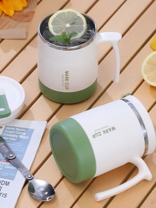 VIVOLIL【PH STOCK】500ml Stainless Steel Coffee Mug Cup With Spoon And Cover Double Wall Vacuum Insulated Tumbler Hot And Cold Unique Design Insulated Mug Travel Coffee Mug For Men Women
