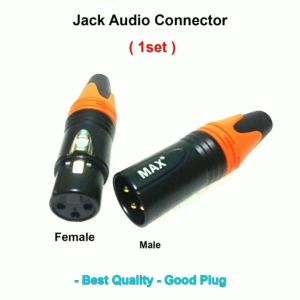 (1set) MAX Jack Audio Connector Xlr Male+Female - Aksesoris Audio Profesional
