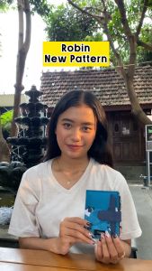 Robin Woolly Blue - Dompet wanita lipat dompet pria cardholder donpet kartu koin simple Dinamican Supply