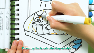 Ohuhu Honolulu Plus Alcohol Markers Brush Tip: 36 Color Supreme Brush & Chisel Double Tipped Marker Y30-80403-45