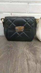 BJ21071 - WHITE/BLACK TAS SLEMPANG HANDBAG TAS WANITA FASHION IMPORT MODIS ELEGAN TERMURAH TERLARIS TERBARU BAGSTORE JAKARTA TAS BATAM JTF1071