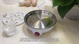 Electric Egg Boiler 7 Eggs Steamer Multifunctional Cooker with Auto Shut Off for Omelet Soft Medium and Hard Boiled Eggs