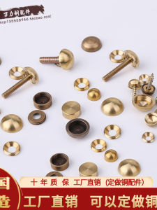 Thickened Brass Glass Mirror Nails Plane Self Tapping Screw Nut Arc Surface Decorative Cap Copper Screw Concealment Beauty Hat