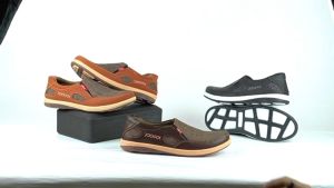 StyleHub Noir Allure | Sepatu Joemen SlipOn Kulit - Formal Kerja Hitam Coklat J 54