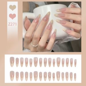 ผลิตภัณฑ์ใหม่ทำ DD270 เล็บปลอม อินเทรนด์ พร้อมของขวัญ หลายแบบ ชุดละ 24 ชิ้น